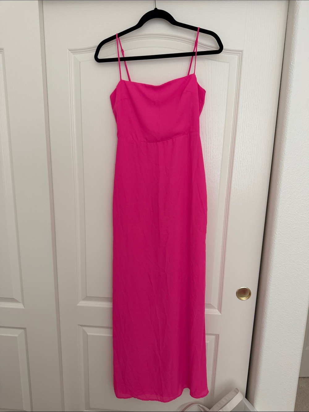superdown Hot Pink Spaghetti Strap Maxi Dress